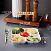Prato de Cerâmica Resistente a Altas Temperaturas em Formato de Moinho de Vento, Café da Manhã Nutritivo com Múltiplos Compartimentos para Cozinhar no Vapor, Prato para Bolinhos de Ano Novo, Bandeja para Refeições com Baixo Teor de Gordura, Prato Dividido