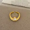 Moda Retro Francesa Exquisito Anel Aberto de Zircônia Luxo Leve Alto Padrão Nicho Design de Temperamento Joia Personalizada