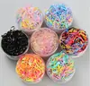 Elásticos de Cabelo Descartáveis Estilo Coreano Para Crianças Que Não Danificam o Cabelo, Aproximadamente 500 Peças, Pretos, Engrossados, Alta Elasticidade, Elásticos Simples