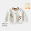 Roupas de Outono Inverno para Bebê Menino 2026 Novo Estilo Moletom com Forro de Fleece para Meninos Roupa de Outono Blusa Pulôver Infantil Roupas para Crianças Pequenas