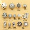 Joyería de plata del Tíbet diez mil Budas cuentas accesorios de cuentas pulsera de cristal DIY pulsera vintage de plata tailandesa con accesorios de cuentas