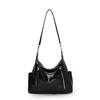Bolsa Tote Casual Retrô para Mulheres 2025 Nova Coleção Primavera e Verão Grande Capacidade Textura Fashionável Tendência Bolsa de Ombro/Axila