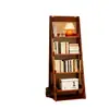 Estantería de Madera Maciza de Pie Estante de Almacenamiento Simple para Esquina de Sala de Estar Estante para Flores de Balcón Almacenamiento Integrado Vitrina Trapezoidal