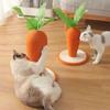 Tabla Rascadora para Gatos Zanahoria Tabla Rascadora para Gatos Vertical Sisal Columna Rascadora para Gatos Mascota Gato Estante para Trepar Juguete para Gatos Cilíndrico Afilador de Uñas