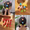 Combinação de Corda de Cabelo de Pelúcia Rosa Macio para Meninas, Argola de Cabelo, Acessórios de Cabelo com Bolinha de Cabelo Macia Dourada para Bebê