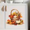 Nuevo Otoño Calabaza Floral Hoja de Arce Pegatina Halloween Dormitorio Sala de Estar Pared Decoración de Fiesta Pegatina de Baño Pegatina de Pared