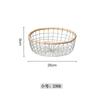 Cesta de Pão Redonda Estilo Europeu Personalizada, Cesta de Armazenamento Tecida com Arame de Ferro, Cesta de Frutas e Lanches, Cesta para Itens Diversos, Cesta de Lanches