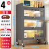 Rack de armazenamento de cozinha com porta de armário, piso, armário de armazenamento multi-camada, forno de micro-ondas multifuncional, forno, forno, rack de armazenamento de armário