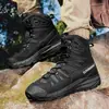 Botas de combate, botas de caminhada de cano alto para exterior, botas táticas para homem, tamanhos grandes disponíveis, adequadas para treino e ambientes de deserto