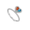 Anillo de Amor Personalizado de Moda de Alta Gama Europeo y Americano de Plata de Ley 925, Anillo Clásico Versátil para el Día a Día con Forma de Corazón y Corona para Mujer