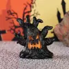 Decoración Nueva de Halloween Transfronteriza Demonio Árbol de Resina Adornos de Resina Emisores de Luz LED Regalos Creativos de Halloween