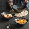 Tazón de Fideos Ramen Tazón Japonés Vajilla Tazón de Fideos Tazón de Cerámica Cubo de Arroz Comercial Tazón Grande Tazón de Sopa de Verduras Malatang