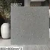 Cadena de tiendas de baldosas de terrazo gris de 800 x 800, baldosas antideslizantes de 600 x 600 para suelo de salón comedor.