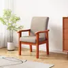 Cadeira de Sofá Moderna Minimalista Casa Varanda Cadeira de Lazer Luxo Leve Cadeira de Mahjong Sala de Conferências Braço Cadeira de Madeira Maciça