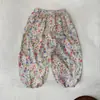 Pantalones frescos de rayón de 40 unidades para niños, pantalones frescos de verano para niñas, pantalones casuales ligeros y suaves, pantalones anti-frío estilo verano