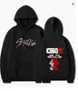 Sudaderas Oscuras Europeas y Americanas para Hombres y Mujeres, Sudaderas Harajuku de Pareja Gótica Estampado de Calaveras Talla Grande