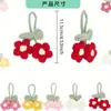 Flor de borla al por mayor colgante flor de lana tejida a crochet cinco flores pequeñas accesorios de ropa encaje tejido a mano