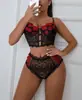 Novedad 2022 Lencería Sexy, Pechos Envueltos en Encaje Sexy, Conjunto de Dos Piezas Bikini con Tiras Cut-Out, Mayoreo