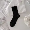 Meias Femininas Finas Youjiaxiu Primavera e Verão Feitas de Seda de Amora com Bordas Franzidas, Meias Slouch Respiráveis de Malha Estilo Ins