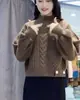 Nuevo suéter de cuello redondo para mujer, jersey, engrosado, vintage, corte holgado, adelgazante, de manga larga, patchwork, tejido básico, blanco