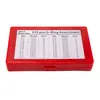 Suministro Transfronterizo de 419 Piezas Caja de Reparación de Anillos de Goma Rojo, Amarillo y Azul Kit de Reparación de Juntas Tóricas Resistente al Aceite y a la Fricción