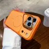Adequado para Capa de Celular Iphone17Promax, Cor Contrastante Skin-Feel Suporte Magnético para Lente, Capa Protetora Apple 16/15