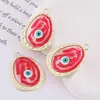 Joyería DIY Aleación Ojo Turco Maligno Oval Colgante de Alta Retención de Color Venta al por Mayor Colgantes de Cuentas para Collares Ojo Maligno