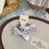 Pinza para el pelo de estilo coreano de alta gama con lazo a cuadros, goma para el pelo de niña, pinza de pico de pato versátil con temperamento, pasador, accesorios para el pelo
