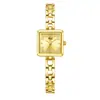 Reloj de pulsera Gedi chino retro para mujer, reloj de pulsera con esfera cuadrada pequeña, reloj pequeño dorado de estilo vintage de nicho