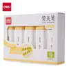Set de Bolígrafos Resaltadores Deli 6 Colores Gran Capacidad Secado Rápido A Prueba de Manchas Punta Duradera Bolígrafo de Alto Valor para DIY y Journaling