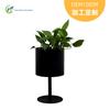 Maceta tipo cáliz de metal galvanizado lámina de hierro negra maceta removible maceta tipo copa de vino de hierro galvanizado maceta de plantación