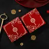 Pequeño Sobre Rojo para Recepción de Boda, Nuevo Cartón Escarchado con el Carácter "Doble Felicidad" para Compromiso y Bloqueo de Puerta de Boda