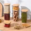 Frascos Sellados Transparentes para Mascotas de Cocina, Frascos para Granos, Frascos de Almacenamiento para Té y Nueces, Frascos de Alimentos a Prueba de Humedad al por Mayor