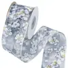 Cintas Pequeñas Transparentes Florales Accesorios para el Cabello Cinta DIY Regalo Bolsa de Flores Flor Decorativa para Zapatos Lazo Cinta Estampada