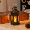 Venda Quente Transfronteiriça Lanterna de Vento Hexagonal Lâmpada de Vela para Atmosfera de Halloween Lâmpada Noturna Eletrônica Criativa Brinquedo Luminoso