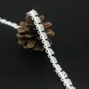 Encaje soluble en agua hecho a mano personalizado de 0.8 cm de seda de leche con calados Accesorios de encaje decorativo para vestidos de novia y joyería