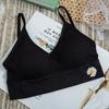 Top de pecho con soporte para tubo de belleza de hilo en forma de U con margarita pequeña, prenda exterior sin aros, camiseta interior deportiva de tirantes
