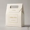 Nueva bolsa de papel de regalo con asa para tienda de moda, alta gama hecha a medida, directo del fabricante, en stock con envío gratis