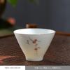 Xícara de chá celadon cerâmica pintada à mão mestre xícara única xícara de chá casa tigela de chá kung fu vintage xícara chapéu atacado