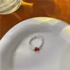 Anillo Pequeño de Dedo con Perlas de Cereza Nuevo Verano 2022 Elástico Diseño de Nicho Dulce Lindo Anillo para Mujeres