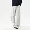 Feng She Roupa Masculina / 2026 Primavera/Outono Novo Americano Solto Workwear Perna Larga Tipo Calças Foice Calças Casuais Calças Longas