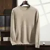 Suéter de Cachemira Otoño e Invierno 2026 Nuevo para Hombre Cuello Redondo Punto de 12 Agujas Forma de Diamante Base de Lana para Hombres de Mediana Edad, Suéter Pulóver Estilo Coreano