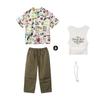 Roupas de moda infantil hip-hop para meninos e meninas, calças camufladas de marca de moda hip-hop, roupas de performance soltas para crianças hip-hop
