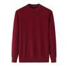 Suéter masculino de cashmere puro com gola redonda, novo suéter casual para outono, pulôver decorativo de marca Young, quente