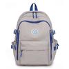 Nova mochila escolar de nicho de estilo coreano, de cor sólida, de primavera, japonesa, com vários bolsos, mochila de grande capacidade para alunos do ensino fundamental e médio