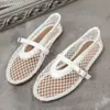 Sandalias Talla Extra Mujer Pez Comercio Exterior Caladas Planas Estilo Europeo Americano Malla Nuevo Estilo Transfronterizo Primavera Verano 2026 Punta Redonda