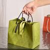 Fábrica en stock Explosivo Lujo Ligero Cinta Verde Regalo de Acompañamiento Bolso de Mano Caja de Dulces Almacenamiento Bolsa de Embalaje de Regalo Portátil