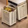Cesta plegable para ropa sucia con ruedas, cesta de almacenamiento de ropa sucia para el hogar, gran capacidad, tamaño extragrande, cesta para ropa sucia de baño