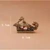 Adorno de fénix de latón puro, escultura auspiciosa creativa de dragón y fénix, adorno decorativo para sala de estar del hogar, mascota de té