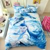 Ropa de cama de cuatro piezas de la serie Magic Child Nezha, juego de tres piezas para estudiantes mezclado lijado, bolsa de cama, sábana bajera, soporte nacional